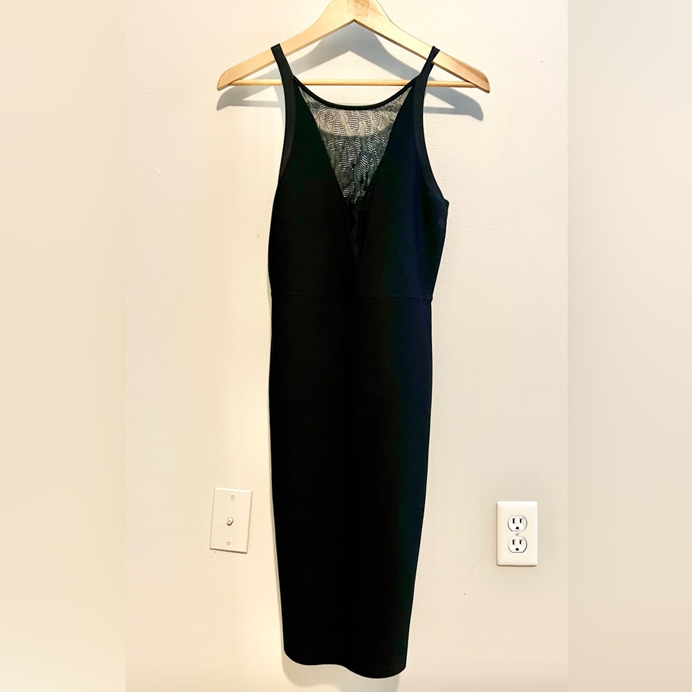 BCBGMaxAzria Black Dress with Lace Detail
